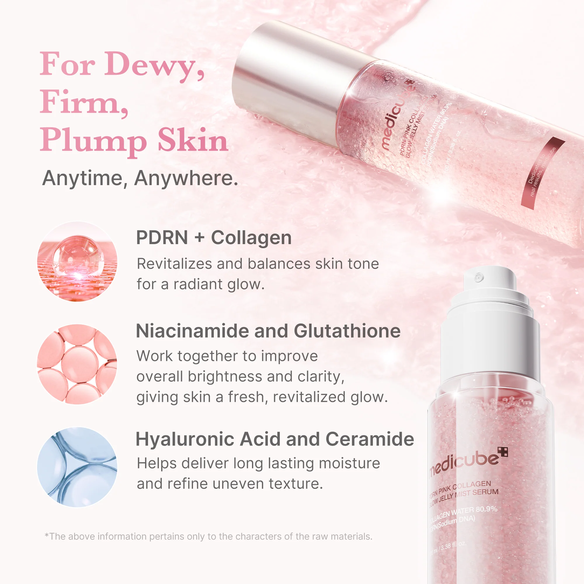 PDRN Pink Collagen Glow Jelly Mist Serum - Image 3