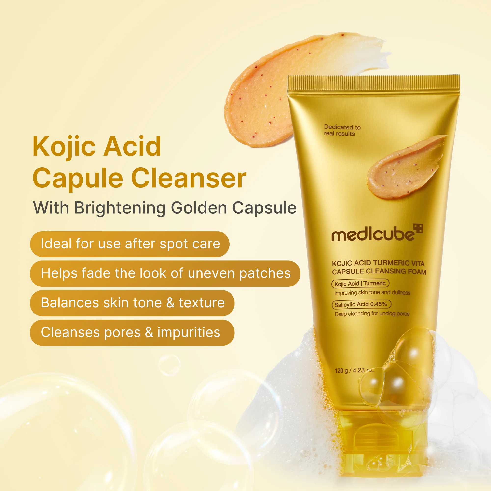 Kojic Acid Turmeric Vita Capsule Foam Cleanser - Image 2