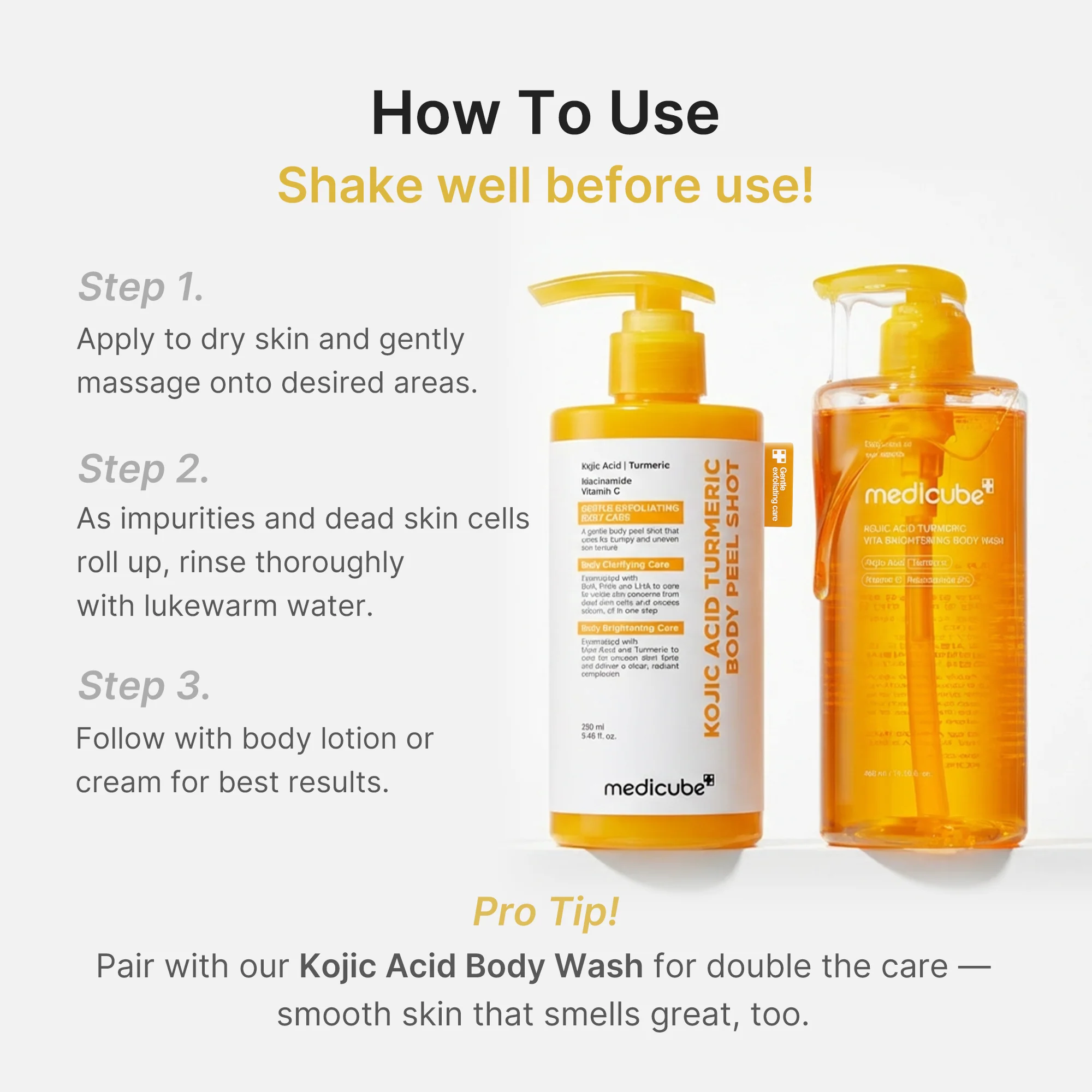 Kojic Acid Turmeric Body Peel Shot - Image 6