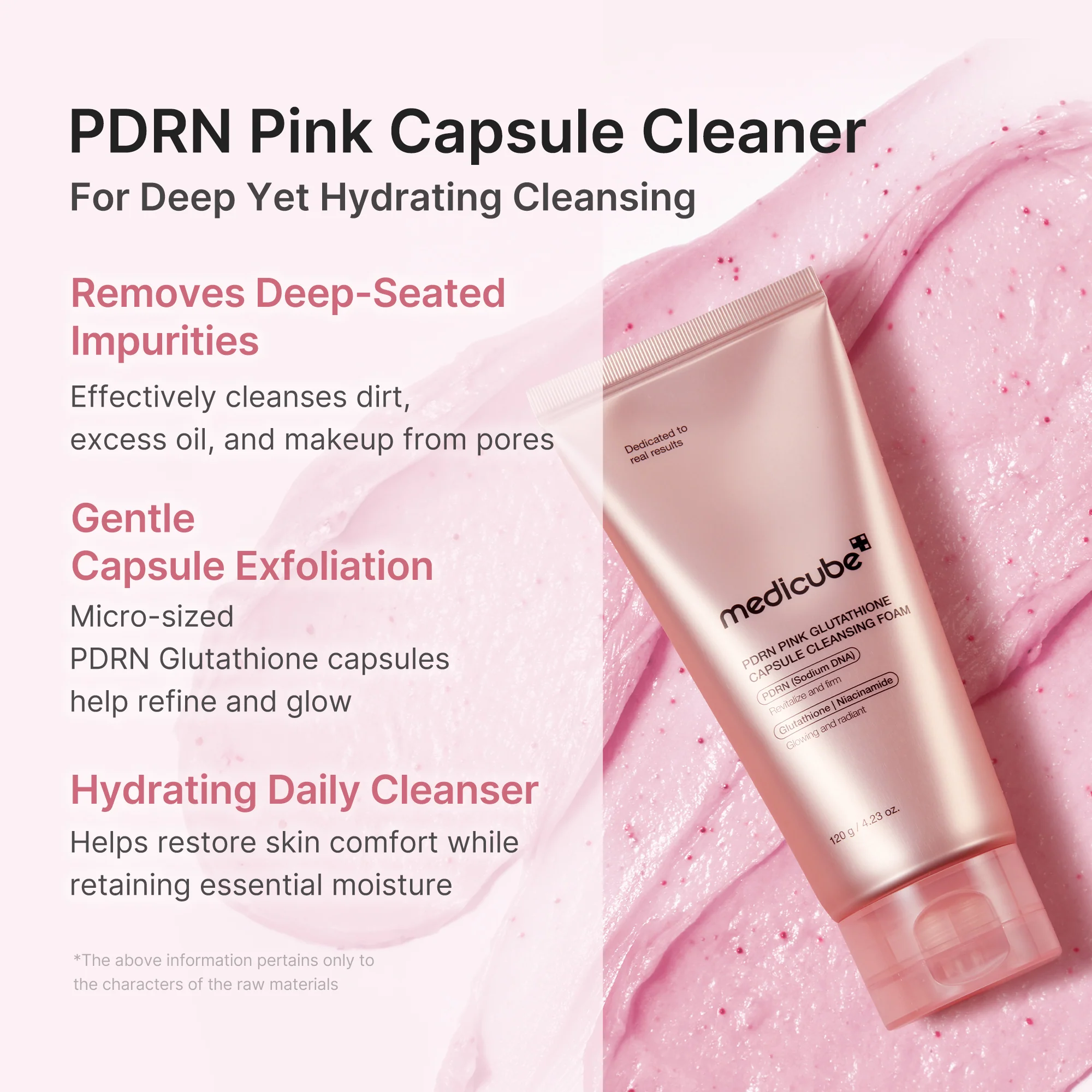 PDRN Pink Glutathione Capsule Foam Cleanser - Image 3