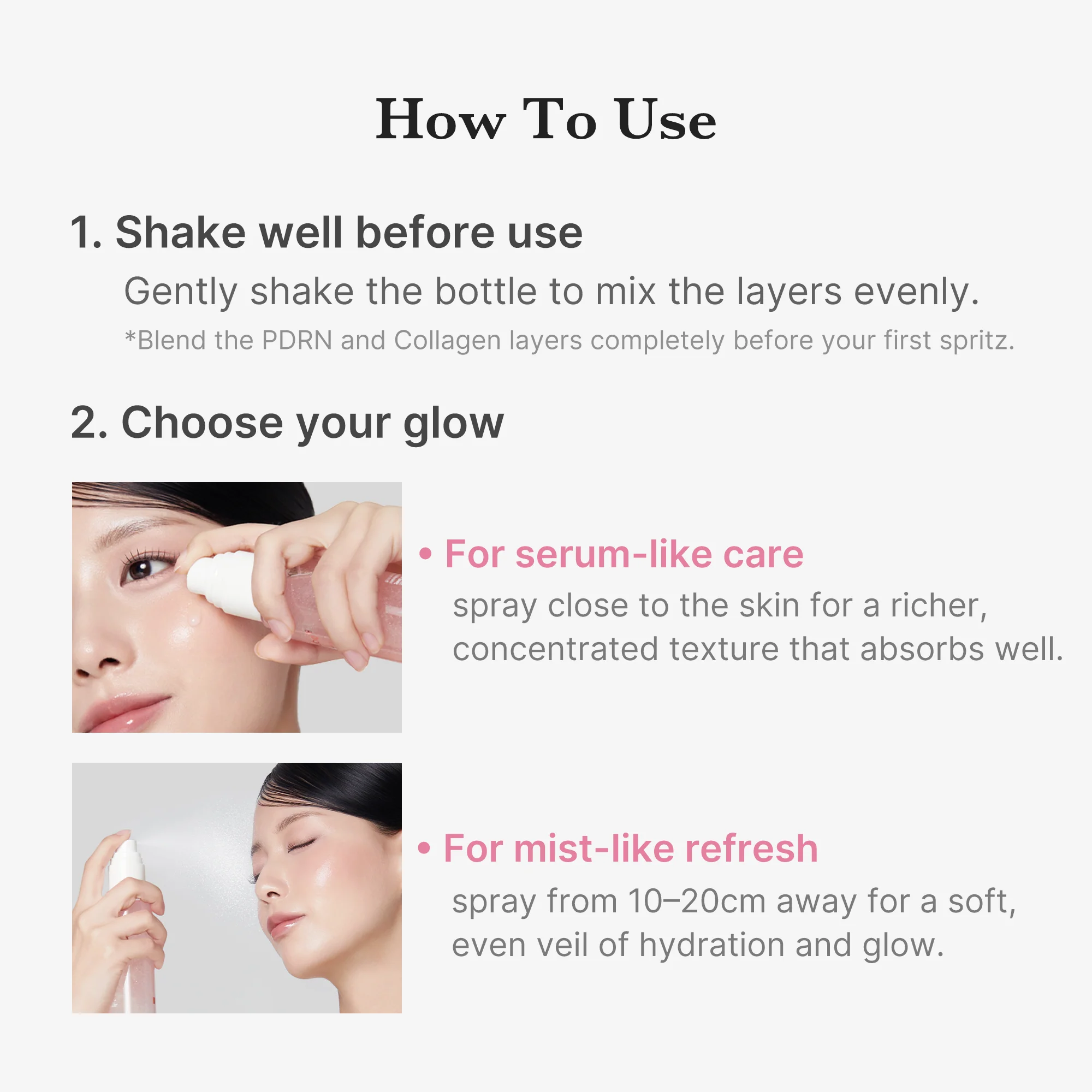 PDRN Pink Collagen Glow Jelly Mist Serum - Image 6